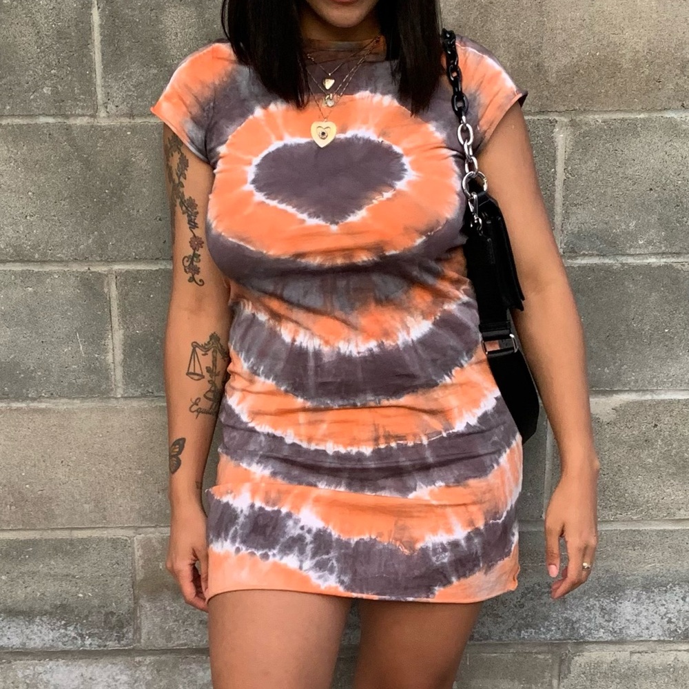 SOLD The Ragged Priest tie-dye mini dress mini dress